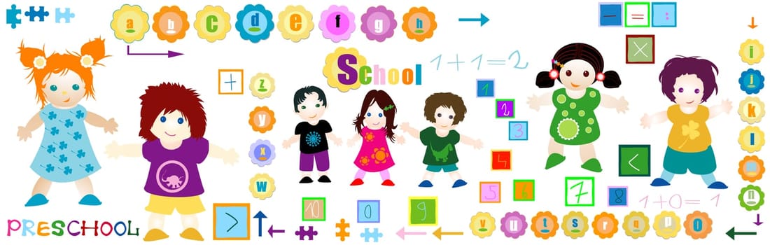 kids and alphabet
