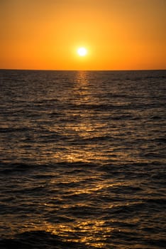 Sunset at baltic sea