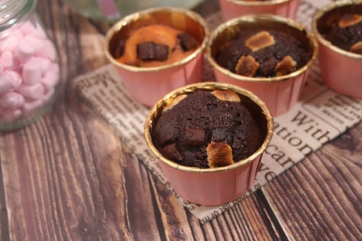 some homemade Muffins with chocolate