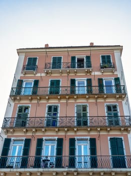 Vintage architecture of city of Corfu (Kerkyra), Greece