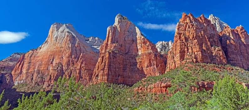 The Three Patriarchs in Zion National Park in Utah