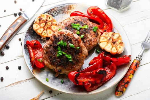 Beefsteak, beef and pork marinated in juniper berries. Chopped minced steak and juniper berries