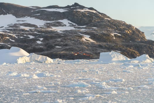Base Primavera - an Argentine Antarctic base and scientific research station Primavera Cape in Cierva Bay, San Martín Land, Antarctic Peninsula