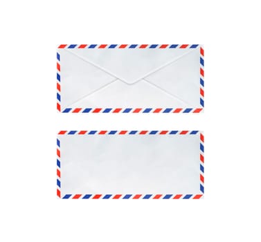 Mail envelopes on white background