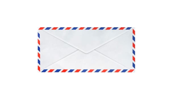 Mail envelopes on white background