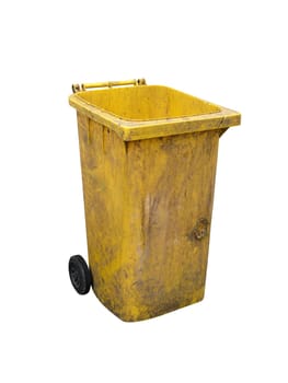 Old plastic trash isolated on white background