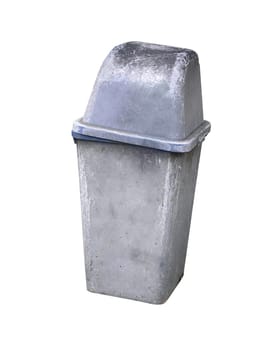 Old plastic trash isolated on white background