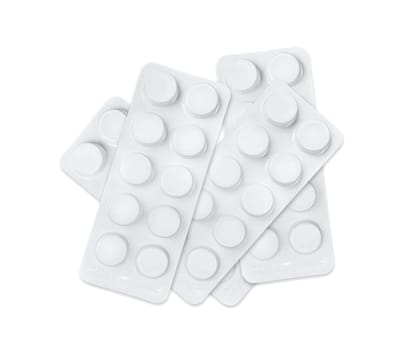 pharmaceutical over the counter or prescription pills isolated over white background