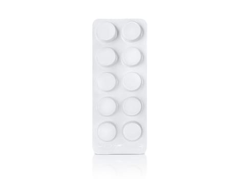 pharmaceutical over the counter or prescription pills isolated over white background
