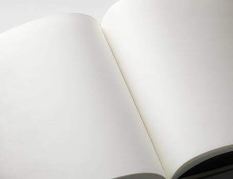 open book on a white background