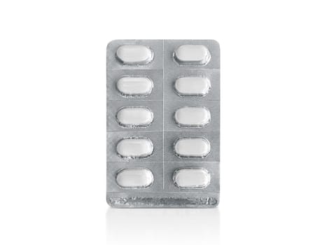 pharmaceutical over the counter or prescription pills isolated over white background