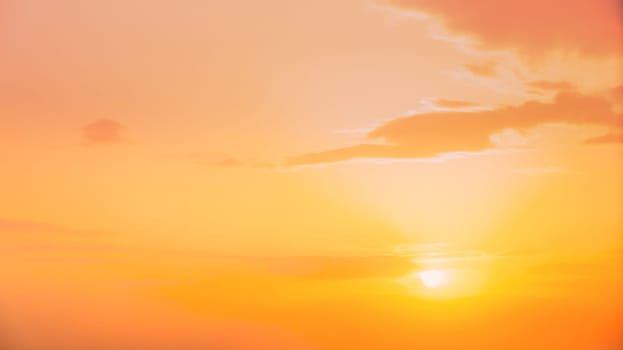 Sunrise Sky. Bright Dramatic Sky With Clouds. Yellow, Orange Colours. Dawn Sky. Sunrise Sky Background.