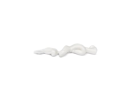 White cosmetic cream or acrylic paint is painted white on a white background