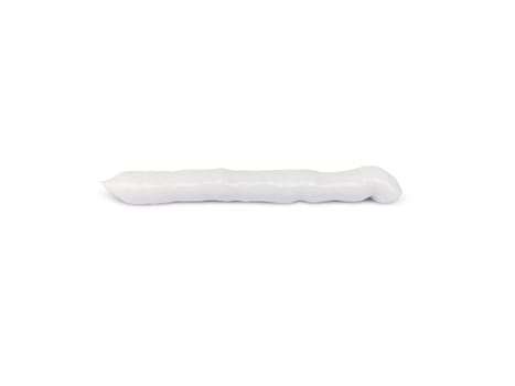White cosmetic cream or acrylic paint is painted white on a white background