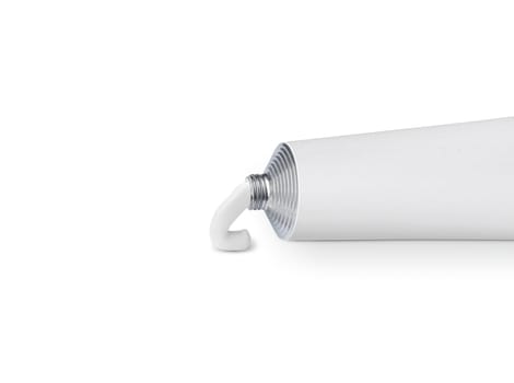 white tube with ointment isolated on a white background