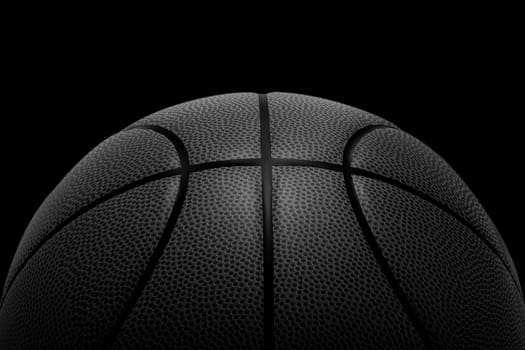 Closeup detail of basketball ball texture background. 3d render