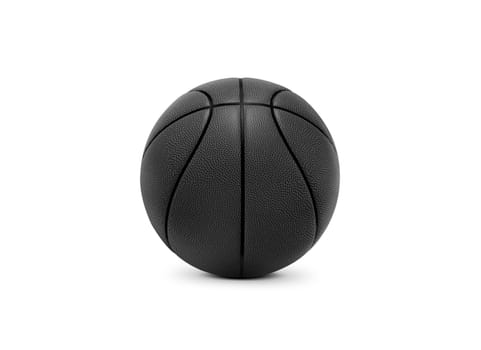 Black Basketball ball on a white background. 3d render