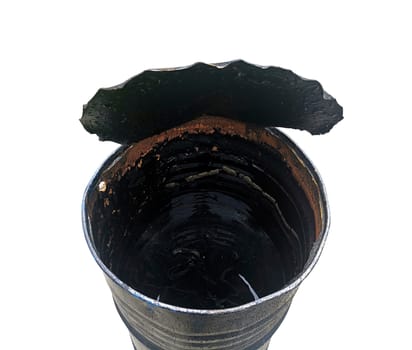 dirty used oil after car service