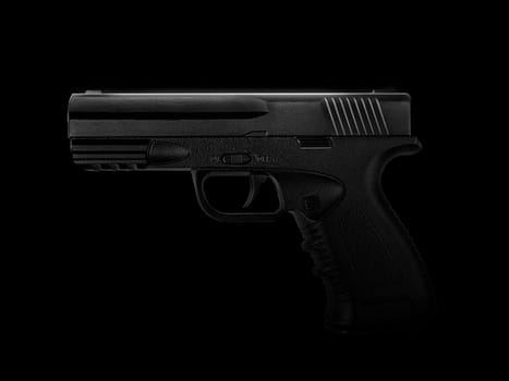 gun metal on a black shadow background