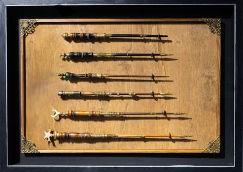 Black magic wands. Abstract concept for fantasy, mystery and sorcery