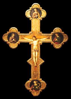 Antique crucifix made of gold - Roman Catholic Church, Jesus Christ