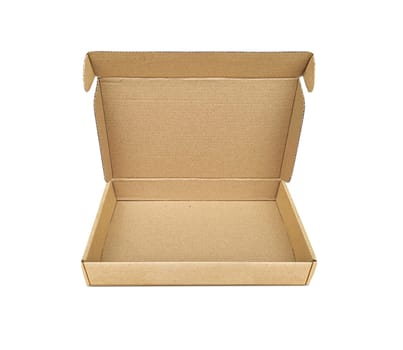 Brown cardboard box on a white background