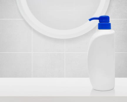 Bathroom amenities, shampoo mock-up product