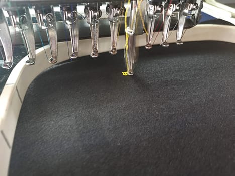 sewing process in the process of sewing