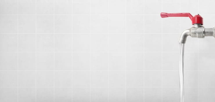 Using water from a faucet in bathroom