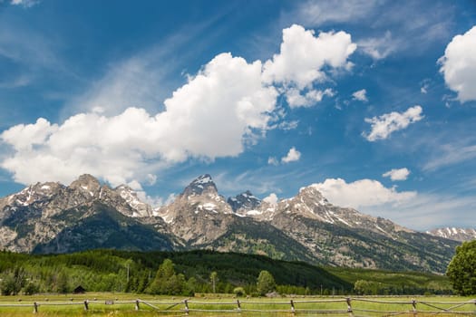 Grand Teton National Park Mountain Range in Wyoming, USA.