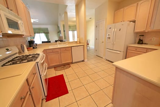 An interior shot of a kitchen in a home