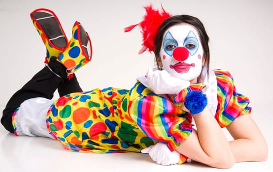 Laying down clown