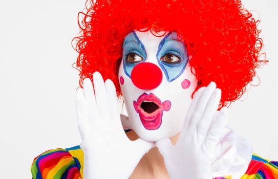Female Clown entertainer working her routine