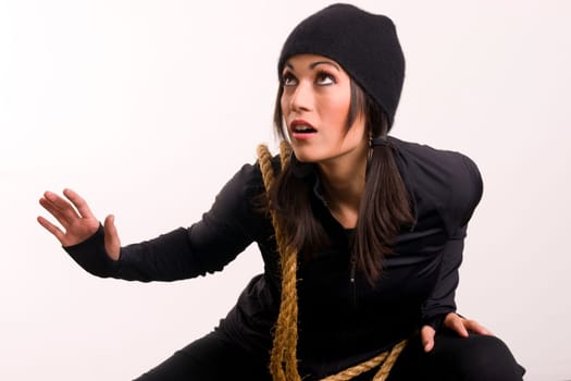 Scared Thief Lurkes Around Looking For Exit Strategy after Theft