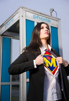 Super Momma Real Modern Day Hero Superhero Mom Mother Exits Phone Booth