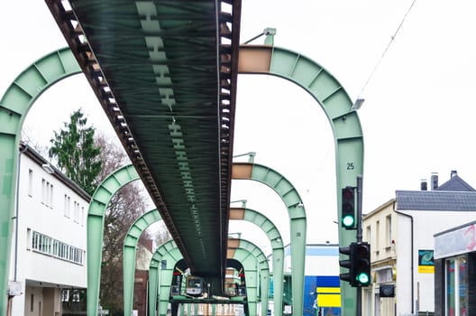 Track frame of the Wuppertaler Schwebebahn district Vohwinkel.