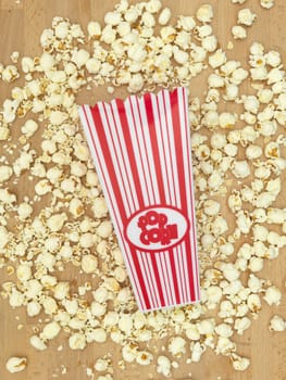 A conceptual close up shot of popcorn
