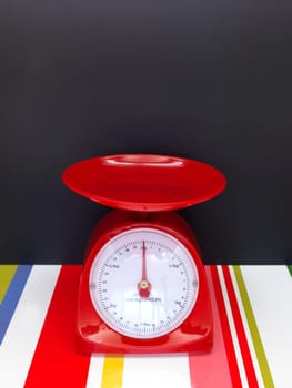 A close up shot of a set of food scales