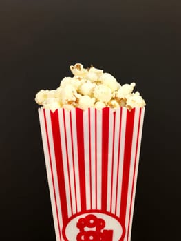 A conceptual close up shot of popcorn