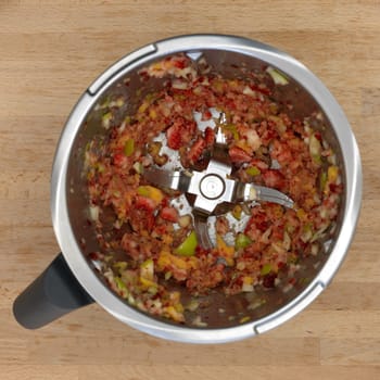 A close up shot of a kitchen blender