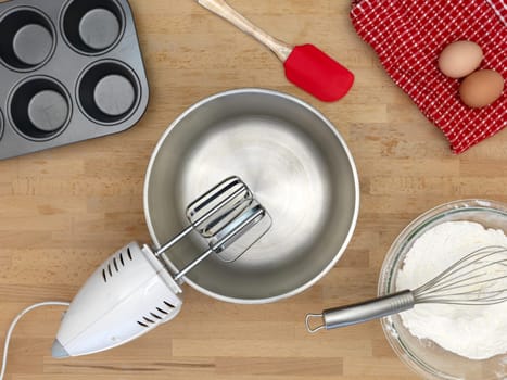 A close up shot of baking equipment