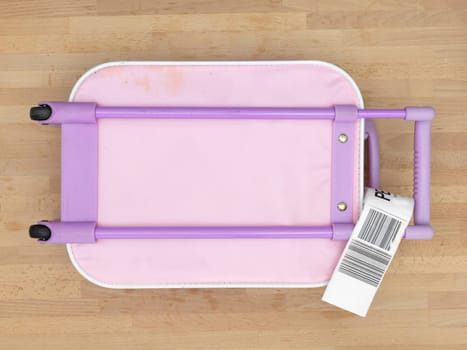 A close up shot of carry on luggage