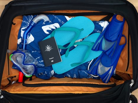 A close up shot of carry on luggage