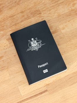 A close up shot of an Australian passport