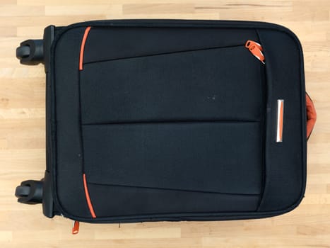 A close up shot of carry on luggage