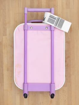 A close up shot of carry on luggage