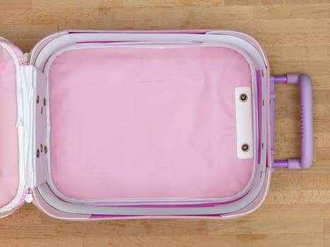 A close up shot of carry on luggage