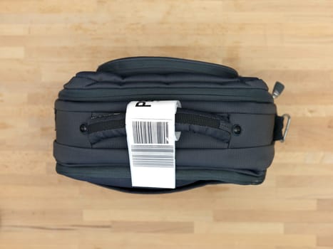 A close up shot of carry on luggage