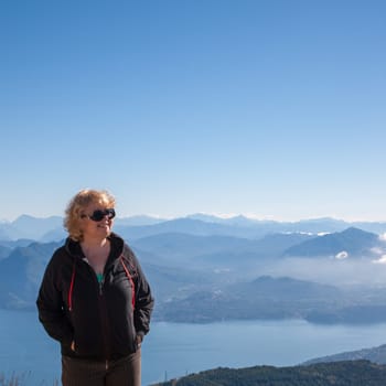 Thre mountain panorama near Lago Maggiore, Italy