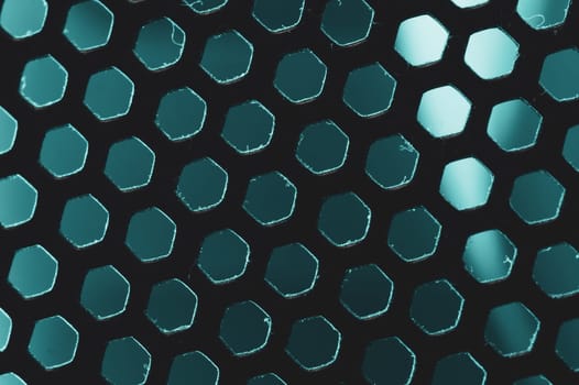 Grid with ventilation holes of computer air cooling system. abstract background